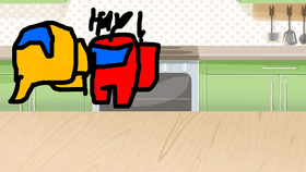 RED AMONG US COOKS A BERGER