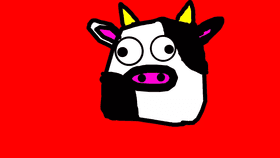 Googly eyed bean cow
