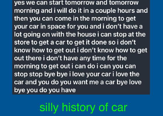 Silly history of car
