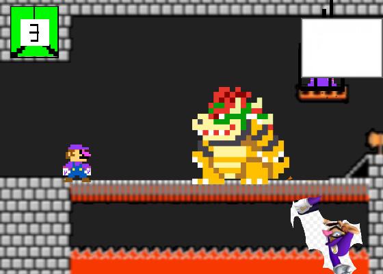 Waluigi’s fight with bowser