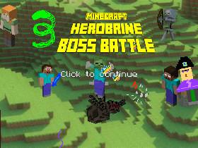 minecraft herobrine boss battle THREE