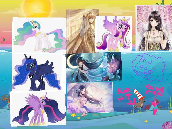 Princesses from my little pony 