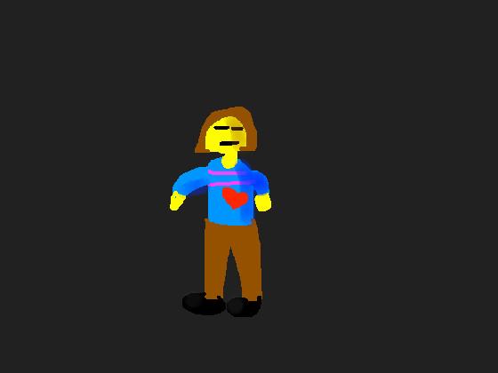 frisk standing like a straight up chad