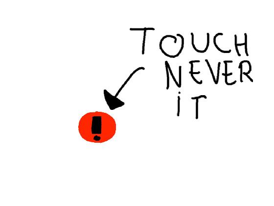 NEVER TOUCH THE BOUTON 
