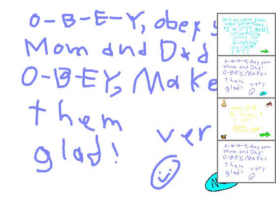 Kid version of O - B - E - Y