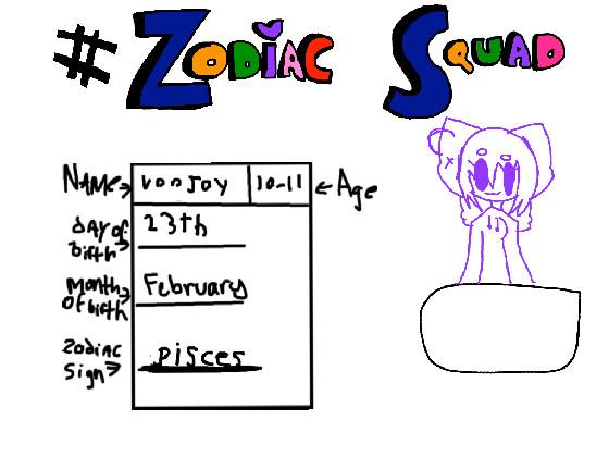 Zodiac Squad Signup 
