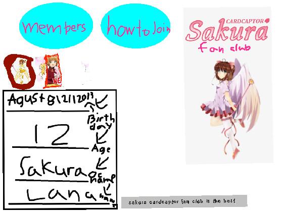 Sakura cardcaptor fan club 1