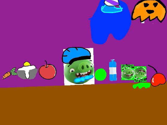 Angry birds feed the pig