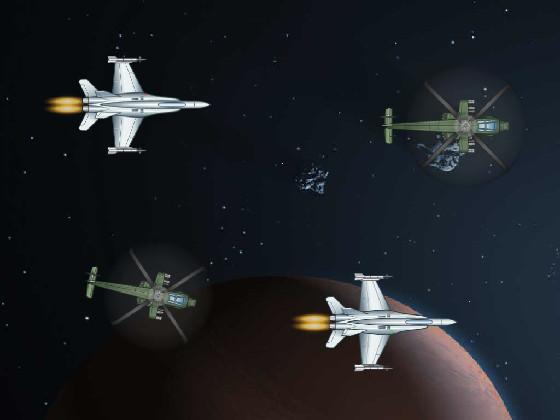 planes and jets in space