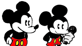 new vs old Micky mouse  and recolored Micky