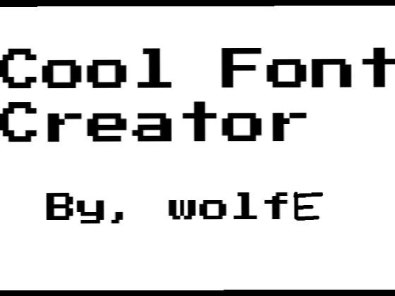 Cool Font Creator V1.12