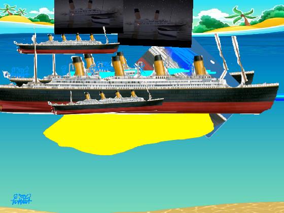 titanic sinking  - many sizes