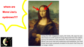 Mona Lisa: no eyebrows?