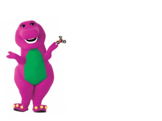 Barney With a fidget spinner