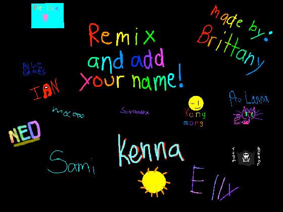 remix add your name