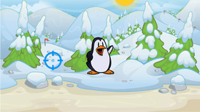 snow game with penguin