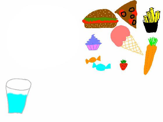 unhelthy and helthy food