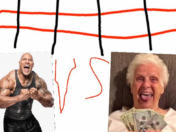 the Rock VS granny got money