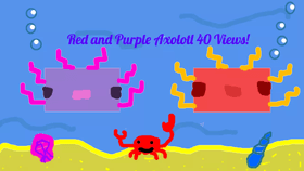 Red and Purple Axolotl 40 Views!