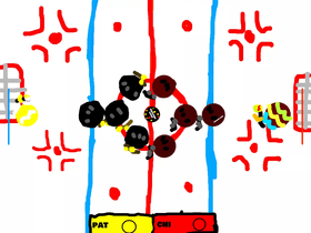 hawks vs pens (NHL hockey)