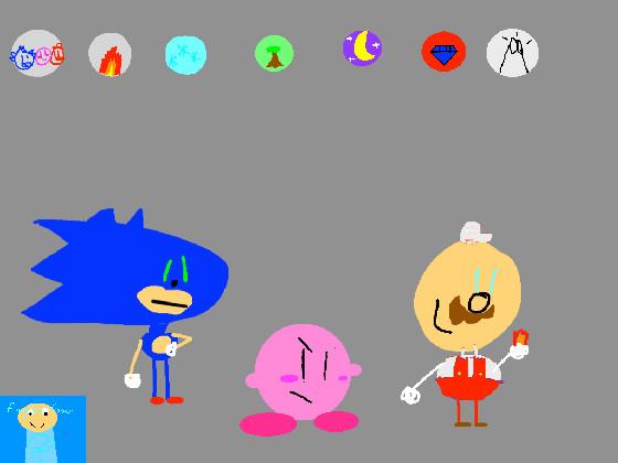 Sonic,Kirby, And mario