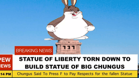 BIG CHUNGUS statue
