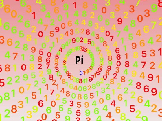 Pi Day Art (Spirals... around and around!)