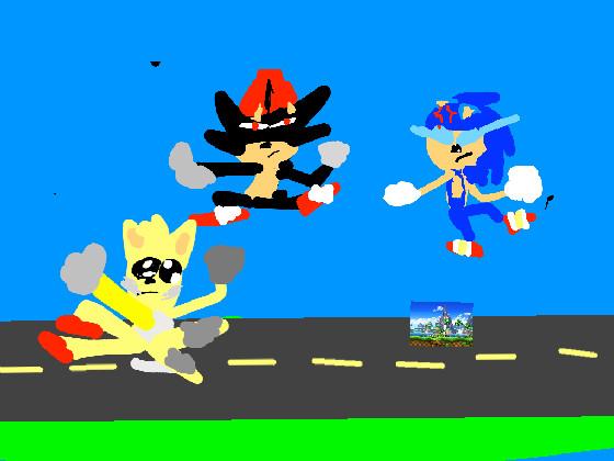 sonic vs shadow and tails