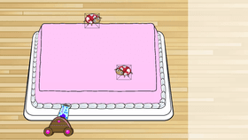 cake saver hit the bugs to save the cake nothing happens when you lose :(