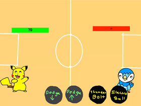 Pokemon battle 1: Pikachu vs Piplup 1