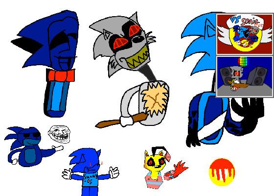Sonic. exe fnf minus characters by me!