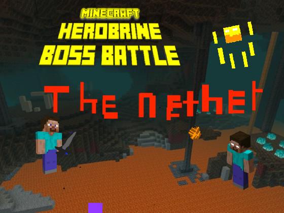 minecraft herobrine boss battle the neather