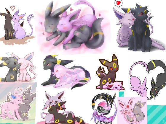  Cute umbreon and espeon 1