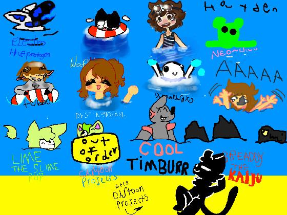 Draw yourself at the beach!