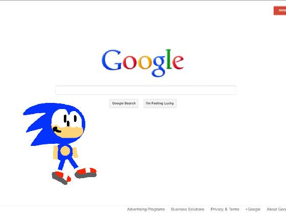 Sonic running Google