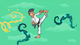 Karate in the Clouds of Magic