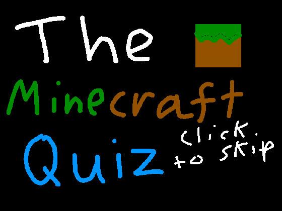 minecraft quiz 1