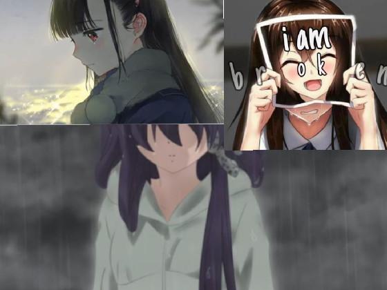 anime girl sad