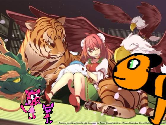 Add your oc with Kasen Ibaraki and her animals 1 1 1