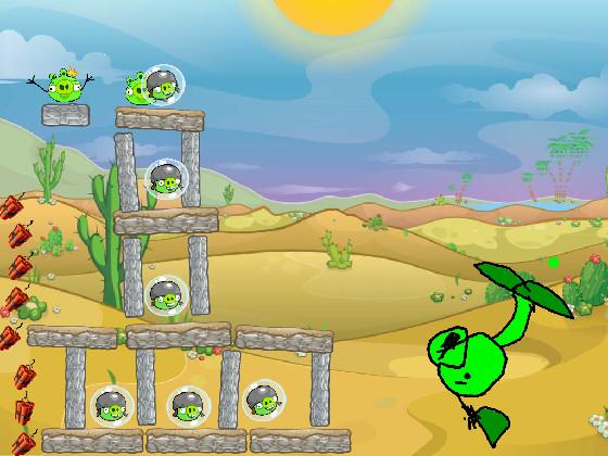 Peashooter in angry birds
