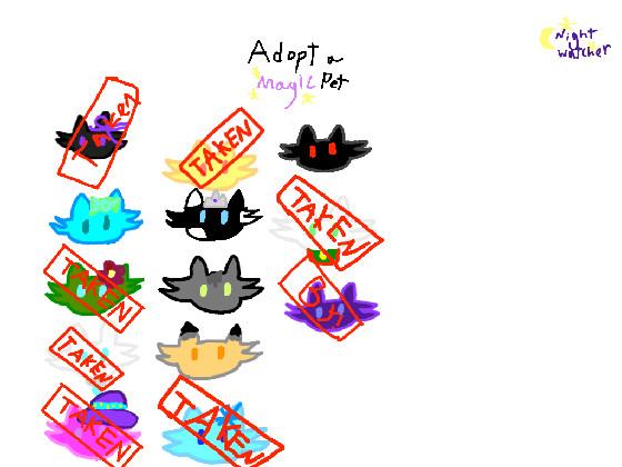 Adopt a magic cat!  1 1 1 1