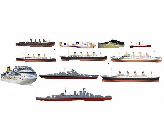 ships comparison and Size