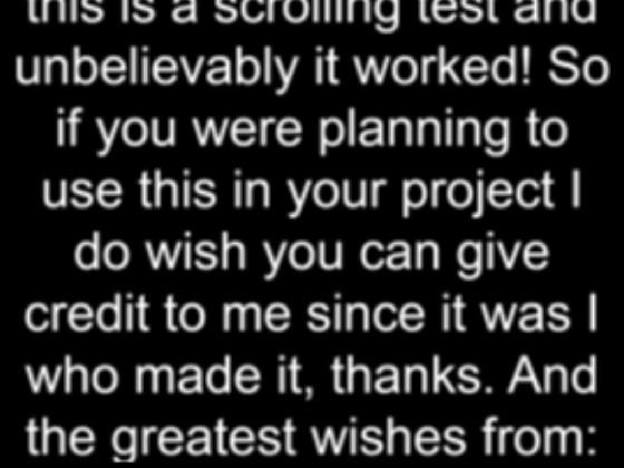 Real Working Scrolling