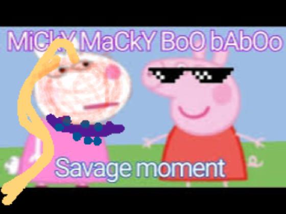 Peppa Pig MICKEY MACKEY BOO BAA BOO song meme! 1