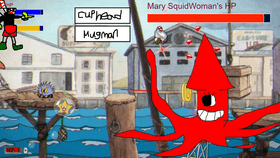 Cuphead squid boss fight