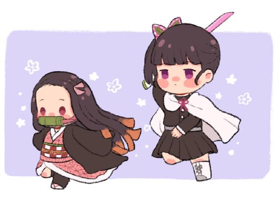 Nezuko running from kaeno