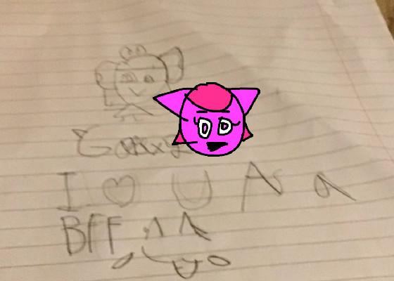 Message &amp; galaxy on paper