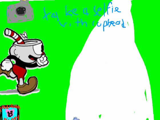 take a selfie with cuphead