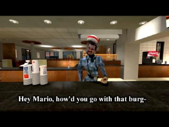 mario works at McDonald's  1 1