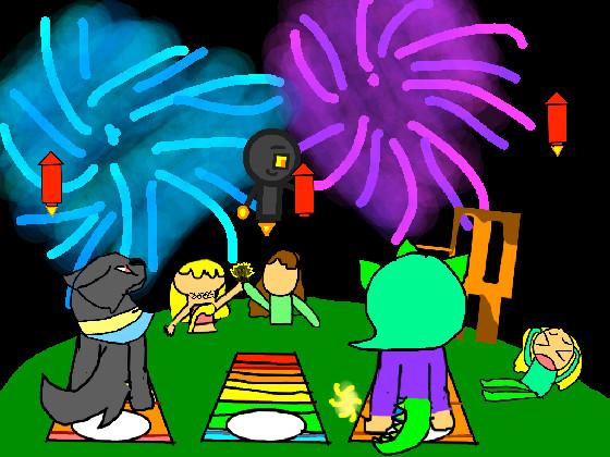 add your OC watching fireworks 1 1 1